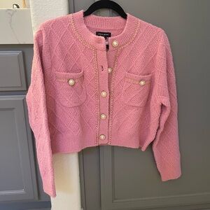 Urban Revivo Pink Cardigan Sweater small